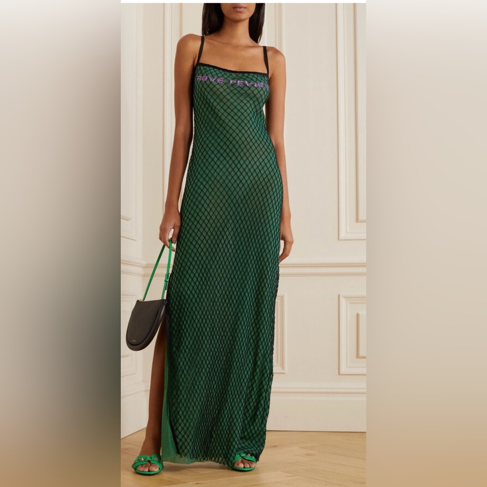 #RAVEREVIEW - Ninjas layered glittered mesh - Medium #green #dress #islandvibes